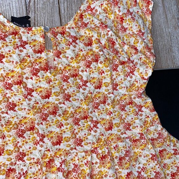 Art Class Floral Woven Peplum Top Girls Size S (6/6X) Cute Pretty Boho School - Picture 8 of 12